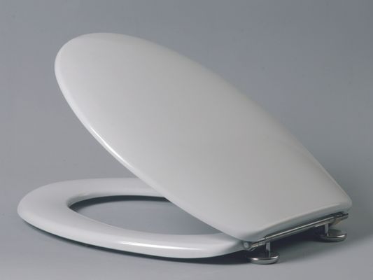 Hamberger MED WC-Sitz mit Deckel, durchgehende Scharnierwelle, Befestigung von unten, 435 x 371 mm, Farbe weiß Bild 3